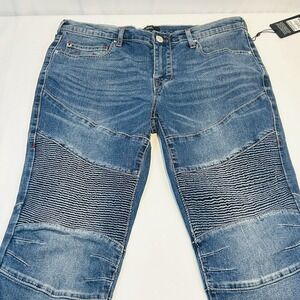 True Religion Jeans Rocco Relaxed Skinny W33 L32 Medium Spiced Orchard Wash New